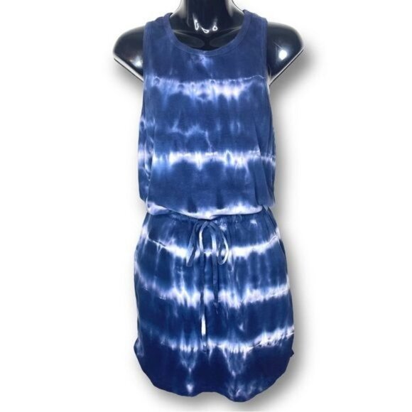 Sundry for Evereve Size S Blue Tie Dye Racerback Casual Weekender Dress $98 - Picture 1 of 15
